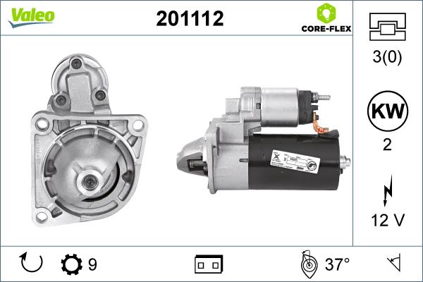 Valeo 201112 - Стартер avtokuzovplus.com.ua