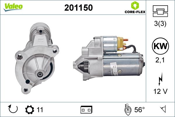 Valeo 201150 - Стартер autodnr.net