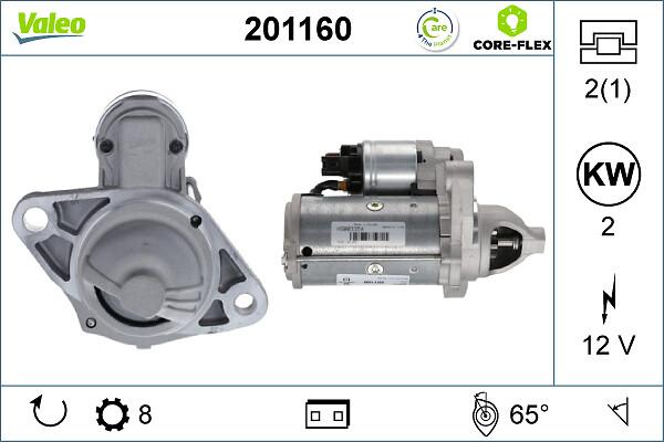 VALEO 201160 - Стартер autocars.com.ua