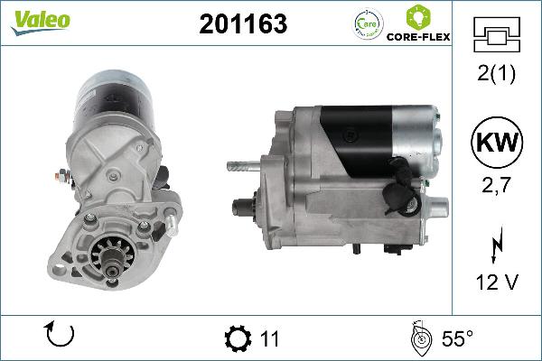VALEO 201163 - Стартер autocars.com.ua
