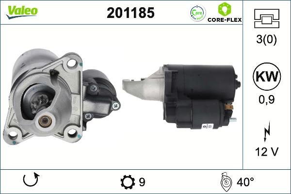 VALEO 201185 - Стартер autocars.com.ua