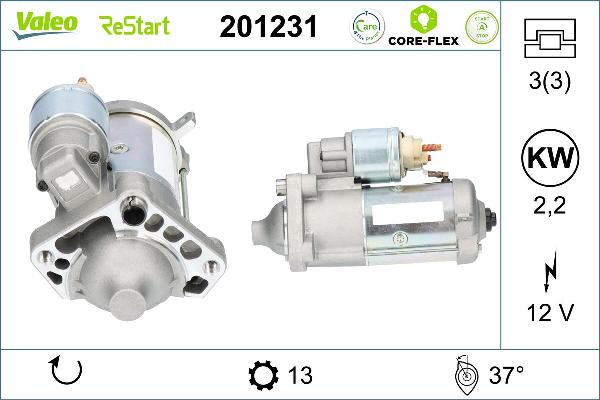VALEO 201231 - Стартер autocars.com.ua
