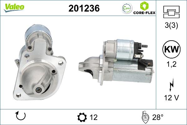 VALEO 201236 - Стартер autocars.com.ua