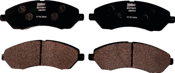 VALEO 207501 - Гальмівні колодки, дискові гальма autocars.com.ua