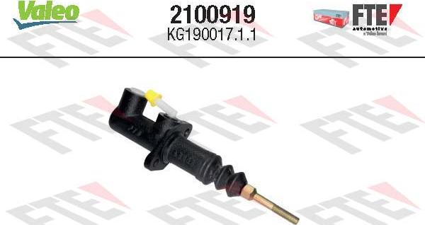 VALEO 2100919 - Головний циліндр, система зчеплення autocars.com.ua
