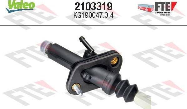 VALEO 2103319 - Головний циліндр, система зчеплення autocars.com.ua