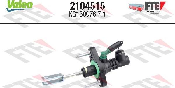 VALEO 2104515 - Головний циліндр, система зчеплення autocars.com.ua