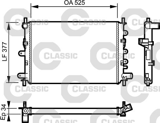 Valeo 230856 - Радіатор, охолодження двигуна autocars.com.ua