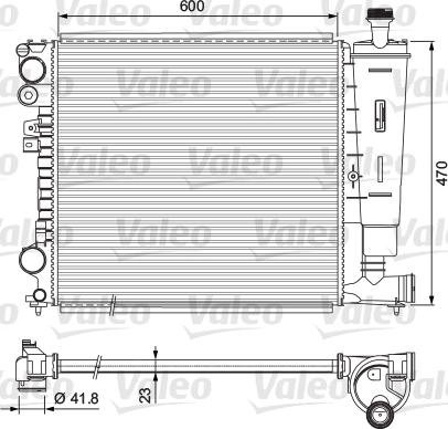 Valeo 231165 - Радіатор, охолодження двигуна autocars.com.ua