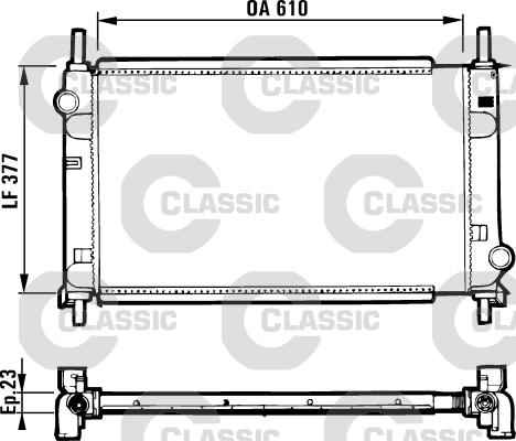 Valeo 231550 - Радиатор, охлаждение двигателя avtokuzovplus.com.ua