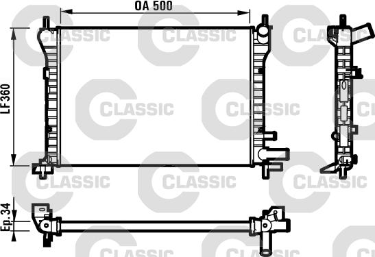 Valeo 231617 - Радіатор, охолодження двигуна autocars.com.ua