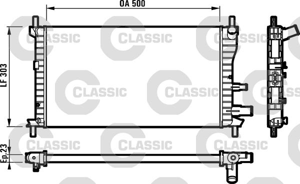 Valeo 231734 - Радіатор, охолодження двигуна autocars.com.ua