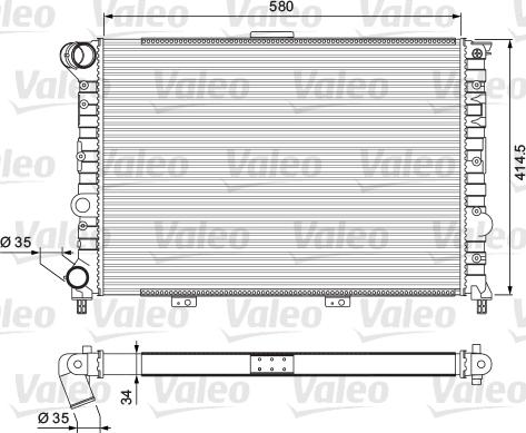 Valeo 232012 - Радіатор, охолодження двигуна autocars.com.ua