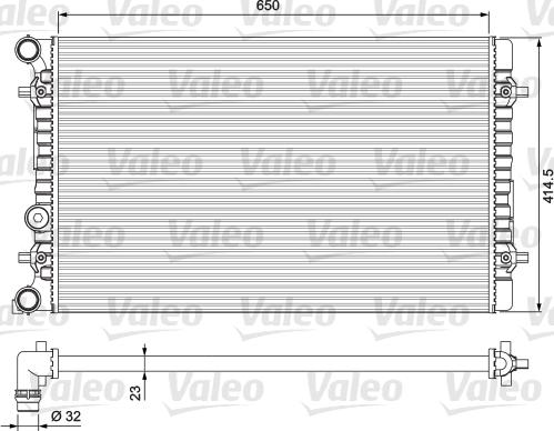 Valeo 232175 - Радіатор, охолодження двигуна autocars.com.ua