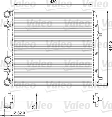 Valeo 232863 - Радіатор, охолодження двигуна autocars.com.ua