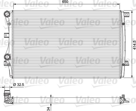 Valeo 232872 - Радіатор, охолодження двигуна autocars.com.ua