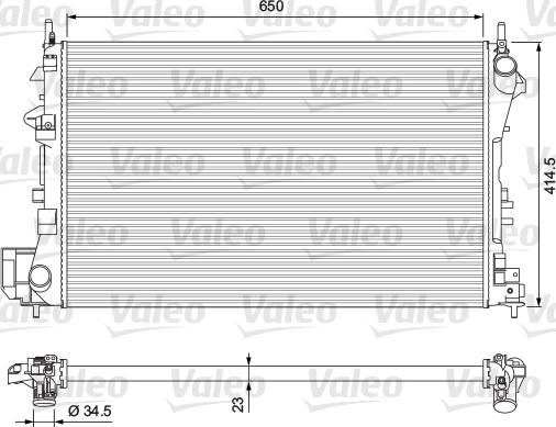 Valeo 232879 - Радіатор, охолодження двигуна autocars.com.ua