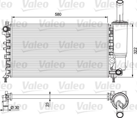 Valeo 232923 - Радиатор, охлаждение двигателя avtokuzovplus.com.ua