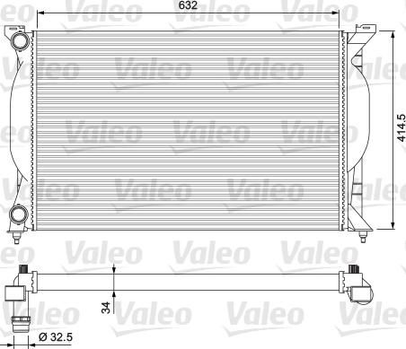 Valeo 232963 - Радіатор, охолодження двигуна autocars.com.ua