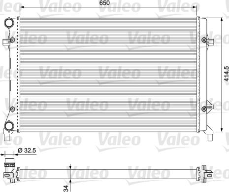 Valeo 234335 - Радіатор, охолодження двигуна autocars.com.ua
