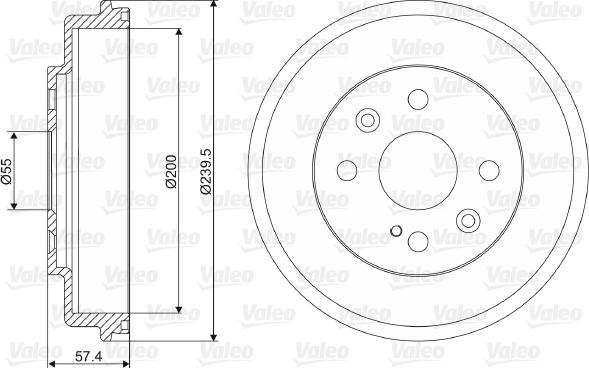 Valeo 237046 - Тормозной барабан avtokuzovplus.com.ua