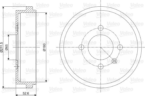 Valeo 237073 - Тормозной барабан avtokuzovplus.com.ua