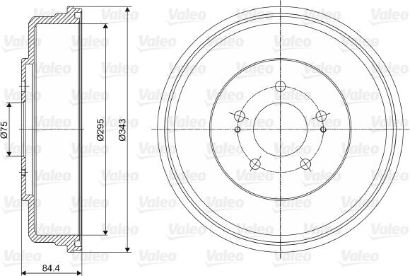 Valeo 237078 - Гальмівний барабан autocars.com.ua