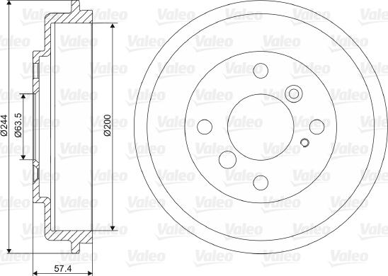 Valeo 237090 - Тормозной барабан avtokuzovplus.com.ua