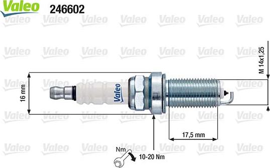 VALEO 246602 - Свічка запалювання autocars.com.ua