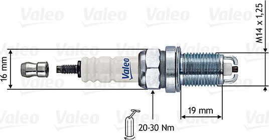 VALEO 246852 - Свічка запалювання autocars.com.ua