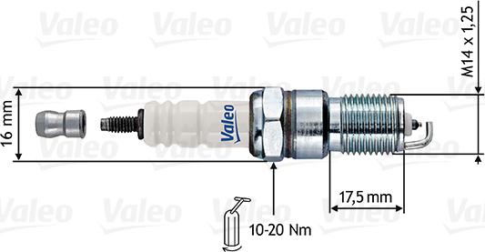 Valeo 246875 - Свеча зажигания avtokuzovplus.com.ua