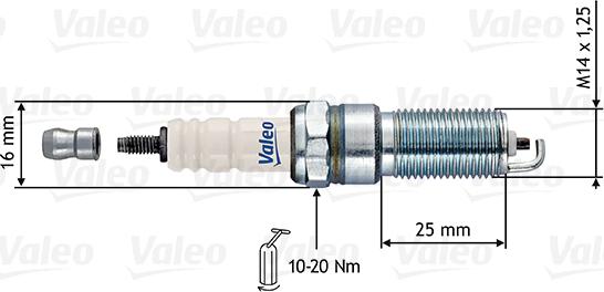 Valeo 246890 - Свеча зажигания avtokuzovplus.com.ua