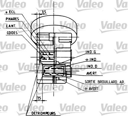 Valeo 251210 - Вимикач на рульовій колонці autocars.com.ua