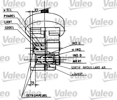 Valeo 251212 - Вимикач на рульовій колонці autocars.com.ua