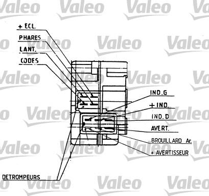 Valeo 251274 - Вимикач на рульовій колонці autocars.com.ua