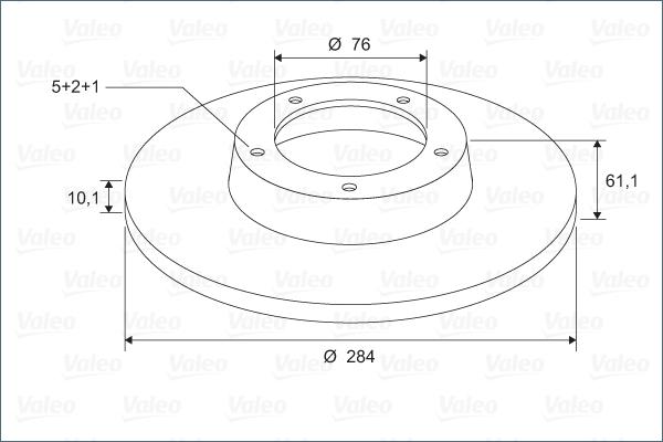 Valeo 297027 - Гальмівний диск autocars.com.ua