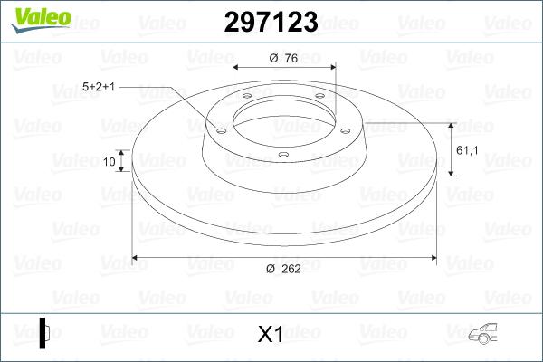 Valeo 297123 - Тормозной диск autodnr.net