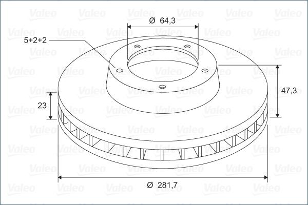 Valeo 297267 - Тормозной диск autodnr.net