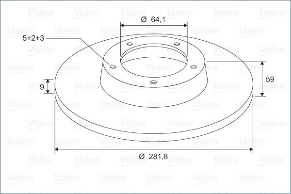 Valeo 297284 - Гальмівний диск autocars.com.ua