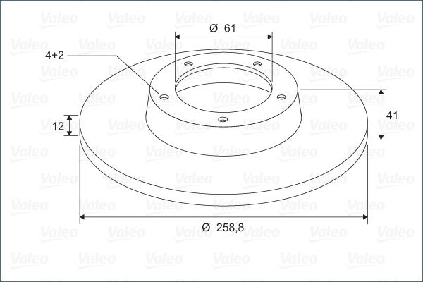 Valeo 297802 - Тормозной диск autodnr.net