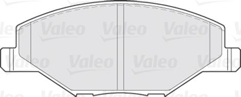 Valeo 301354 - Комплект гальмівних колодок autocars.com.ua