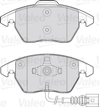 Valeo 301635 - Гальмівні колодки, дискові гальма autocars.com.ua