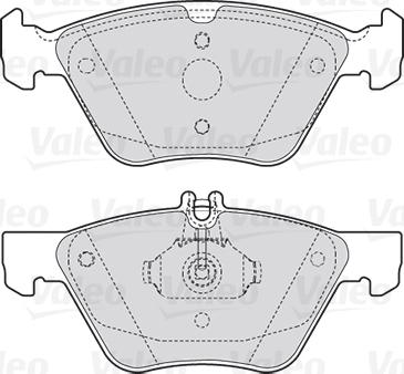 Valeo 301636 - Гальмівні колодки, дискові гальма autocars.com.ua