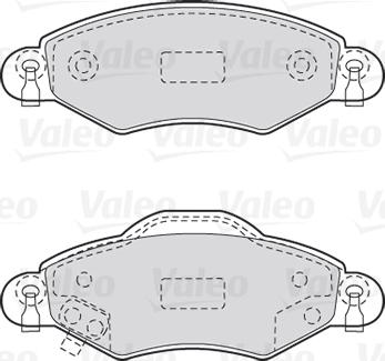 Valeo 301736 - Гальмівні колодки, дискові гальма autocars.com.ua