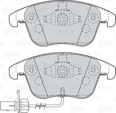 Valeo 302098 - Тормозные колодки, дисковые, комплект avtokuzovplus.com.ua