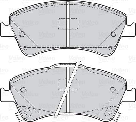 Valeo 302125 - Гальмівні колодки, дискові гальма autocars.com.ua