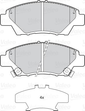 Valeo 302158 - Гальмівні колодки, дискові гальма autocars.com.ua