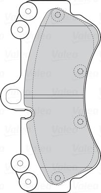 Valeo 302287 - Тормозные колодки, дисковые, комплект avtokuzovplus.com.ua