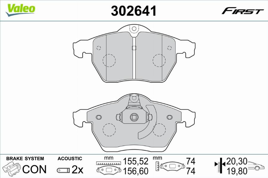 Valeo 302641 - Тормозные колодки, дисковые, комплект autodnr.net