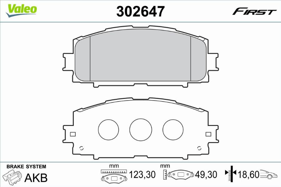 Valeo 302647 - Тормозные колодки, дисковые, комплект autodnr.net